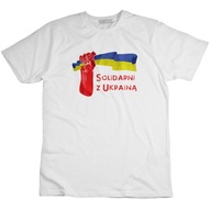 T-shirt KOSZULKA Biała WOLNA Solidarni z UKRAINĄ