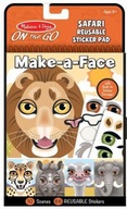 Naklejki Wielokrotnego Użytku Ułóż Twarz SAFARI Make-a-Face Melissa & Doug