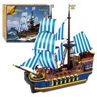 Stavebný blok pirátskej lode Súpravy hračiek modelov lodí Caribbean Clipper