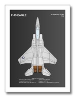 Plakat ciężki myśliwiec F-15 Eagle 50x70 B2 bez ramy TECHNICAL DATA