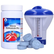 10w1 Chlor do basenu 1kg 20g tabletki multifunkcyjne + boja z termometrem
