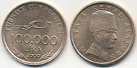 Turcja 100.000 Lira - 2000r ... Monety