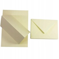 Zestaw kremowy papier + koperty B6 - 25szt.