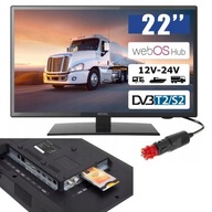 TELEWIZOR 22 '' SAMOCHODOWY 12v 24v 22 CALE TV SMART TUNER HDMI Full HD