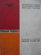 WSK Wrocław Program produkcji (rozwieracze, pompy, zawory hydrauliczne i inne) 1963