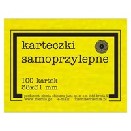 karteczki samoprzylepne żółte FLUO 38x51 mm