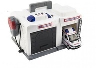 Garáž + auto ambulancia 15 cm plast na batérie so svetlom so zvukom v krabiciach