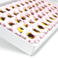 AwGifts Różowy Mydlany Kwiat Słonecznika BOX 50 sztuk