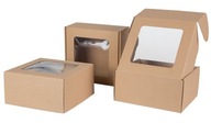 Krabička s okienkom 200x200x100 Fasónový kartón Darčekové balenie