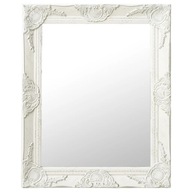 Nástenné zrkadlo barokový štýl 50x60 cm biele