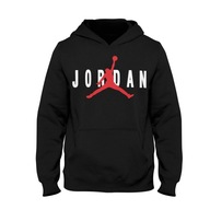 Bluza dziecięca JORDAN z kapturem czarna kangurka