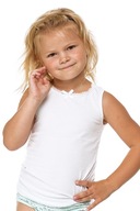 Moraj podkoszulek dziecięcy biały bawełna rozmiar 122-128
