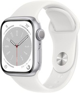 Apple Watch 8 41mm GPS Aluminium Silver White AKO NEW