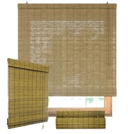 Rzymska roleta żaluzja bambusowa na okno 60x160 cm BRĄZOWY