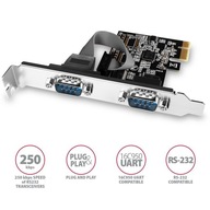 PCEA-S2N Kontroler PCIe 2x port szeregowy RS232 250 Kbps, w zestawie SP &