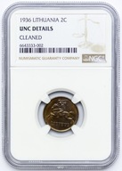 Litwa, 2 centai 1936, NGC UNC