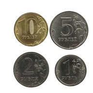 Rosja - 1,2,5,10 rubli obieg 2021 UNC