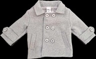 Elegantný chlapčenský kabátik sivý melanž - 86