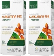 Medica Herbs Kurkumín 98% + piperín 120 kapsúl Cholesterol Imunita