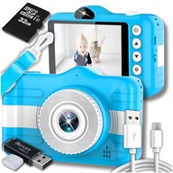 APARAT FOTOGRAFICZNY CYFROWY DLA DZIECI 20Mpx KAMERA SELFIE GRY +KARTA 32GB