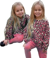 Malinová mikina s leopardím vzorom | QBA KIDS | %% | 140