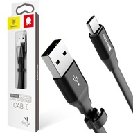 BASEUS KÁBEL KRÁTKY ODOLNÝ USB-C S DRŽIAKOM 2A 0,23M ČIERNY