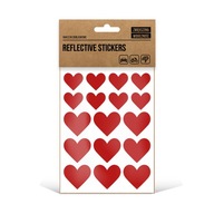 Naklejki odblaskowe serca czerwone