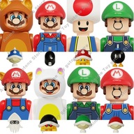 Anime Super Bros Mario Building Blocks Luigi mini Action toy Figures