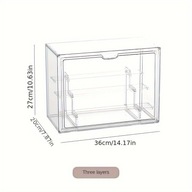 1 ks Transparentná akrylová výstavná krabica, úložná skrinka