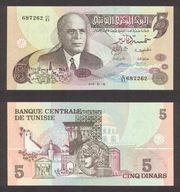 TUNEZJA 5 Dinars 1973 P-71 UNC