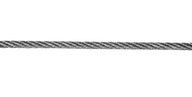 Oceľové lano DIN3060 6mm väzba 6x19 pozink - 1m