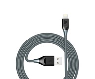 Kabel iPhone Lightning 1,2m szary MFi oplot nylon