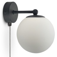 Kinkiet Lampa ścienna Full Globe Glass 561-KW1 LED G9 Biała Kula Włącznik