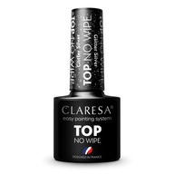Claresa Top No Wipe Hybrydowy - Glitter Silver 5ml