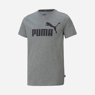 Koszulka młodzieżowa Puma Ess Logo Tee szara - 586