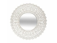 Dekoratívne zrkadlo RITUAL, O 92 cm, biele