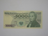 Polska Banknot 5000 zł DC ! Rzadki Warszawa 1988 UNC Chopin