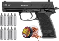 Wiatrówka Pistolet Heckler&Koch USP 4,5mm ZESTAW BB ŚRUT + 10x CO2