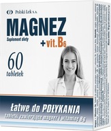 Výživový doplnok Poľský Lek HORČÍK + Vitamín B6 60 tabliet