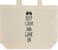 KEEP CALM AND GAME ON torba zakupy prezent