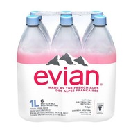 Ásványvíz Evian 1liter x6 szénsavmentes csomag