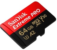 Karta EXTREME PRO microSD 64GB 170/U3 A2 (Styczeń 2024)