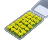 Klaster kwiatów Statyczny model scenerii DIY Krzaczaste kępki Miniaturowy żółty