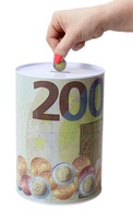 DUŻA Skarbonka Metalowa Puszka Euro € 200 100 4L