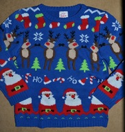 910^ george Świąteczny sweter Renifer 2/3 lat_98 cm