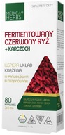 MEDICA Fermentowany CZERWONY RYŻ karczoch KRĄŻENIE Cholesterol Cynaryna