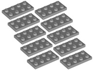 LEGO Płytka 2x4 Jasno Szara (3020/4211395) x10