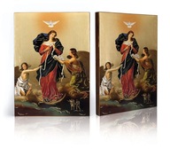 Ikona religijna Matka Boża Rozwiązująca Węzły - A - 10,5 cm x 14 cm