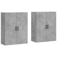 Szafki wiszące, szarość betonu, 2 szt., 69,5x34x90 cm