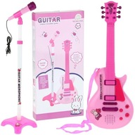 Elektrická gitara pre deti s mikrofónom Statív Nahrané melódie